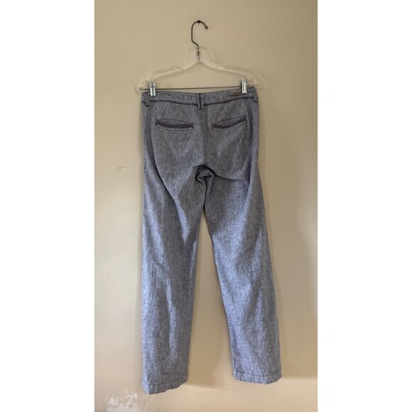 Pilcro Womens Size 4 Light Grey Gray Linen Blend Pants Trousers Anthropologie - Picture 2 of 5